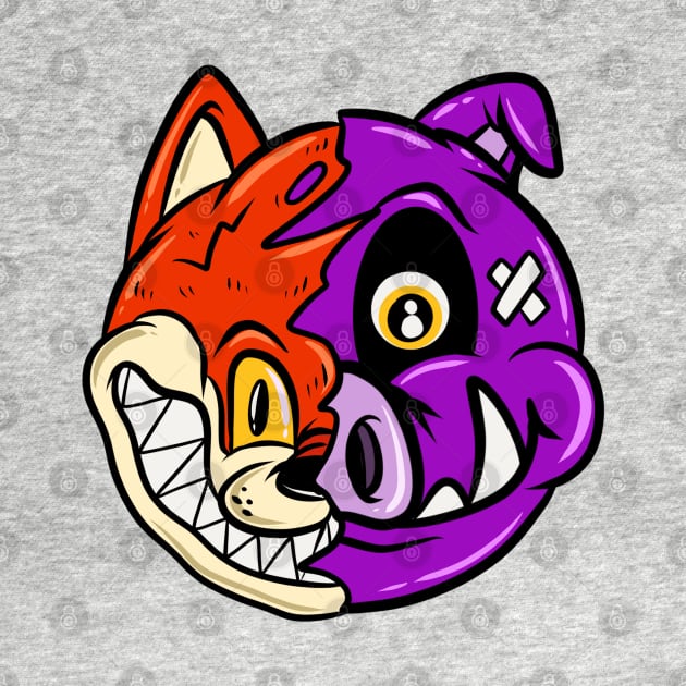 fox pig cartoon by Behold Design Supply
